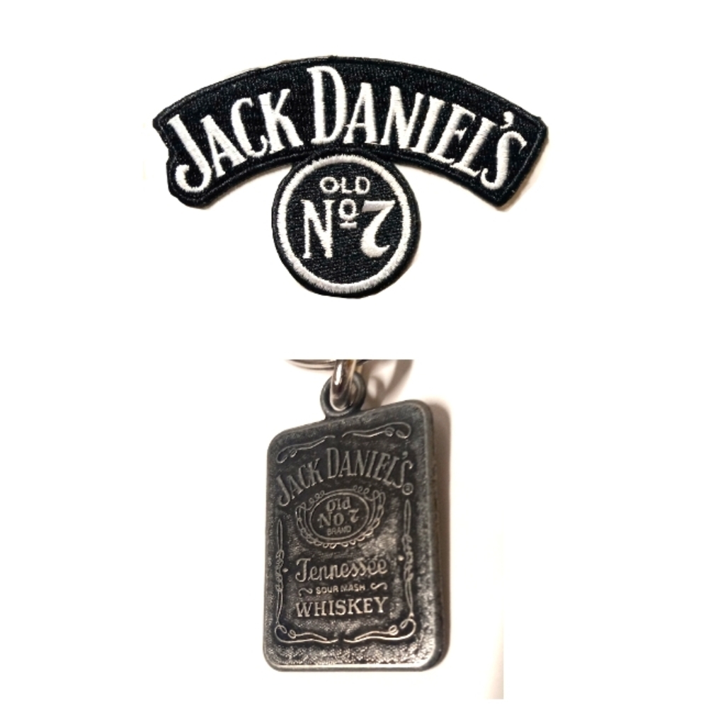 Jack Daniels Old No 7 Embroidered Patch & Keychain Tennessee Whiskey.key chain